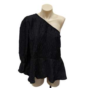 Black One Shoulder Top - Size 12