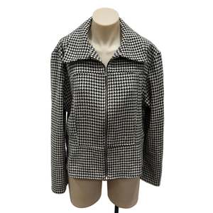 Womens Clothing: Houndstooth Jacket - Size 14