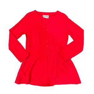 NZ Red Blouse - Size 10