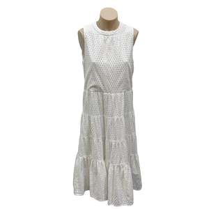 White Tiered Dress - Size 10