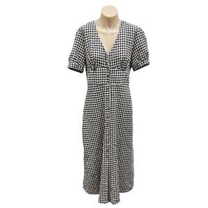 Dresses: Gingham Midi Dress - Size 12
