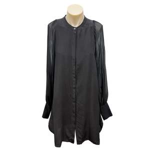 Tops: Black Silk Blouse - Size 12