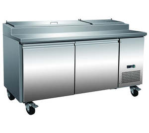 Forcar TPP3 Pizza Prep Chiller - 3 Doors - Stainless Steel - Integral Condenser