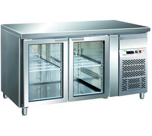 Forcar GN21000TNG - 2 Glass Door Counter Chiler GN 1/1