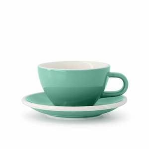 Coffee Cafe Bakery: Acme Classic Range Cappuccino Cup & Saucer Feijoa Green