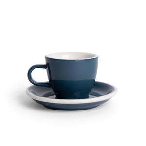 Coffee Cafe Bakery: Acme Classic Range Demitasse Cup & Saucer Whale Blue