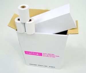 Products: X 1 Box – Calibor EFTPOS machine thermal paper 57×38 50 Rolls/Box