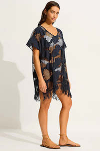 Kaftan: Beachedit Mesh Kaftan