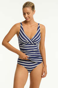 E Cup: Biarritz Cross Front Multifit Singlet Navy