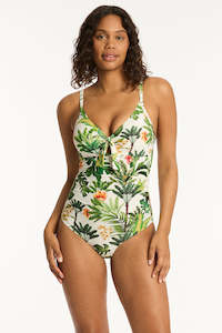 Dd Cup: Lotus Tie Front DD/E 1Pce