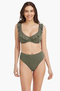 Powermesh Support: Eco F Cup  U/Wire Bra  Khaki