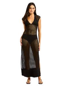 Beach Edit Maxi Tank Dress Black