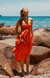 Sunset Cutaway Bandeau Dress