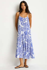Palmera Resort Tiered Midi Sundress