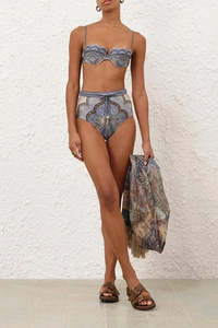 Wanderlust Scallop Balconette High Waist Pant Set