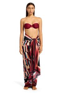 Sarong: Urban Geo Ruby Long Sarong