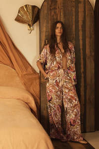 Bel Fiore Silk Wide Leg Pant