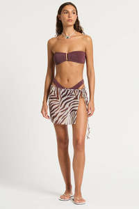Maeve Mini Skirt Zebra Mesh