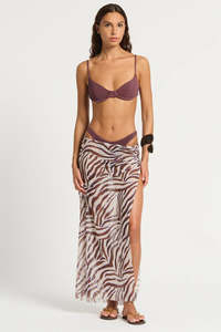 Bond Eye: Claudia Maxi Skirt Zebra Mesh