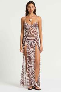 Tate Maxi Dress Zebra Mesh
