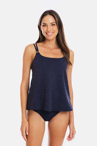 A Cup: Luxe Navy Tankini A-Line Set