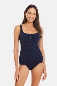 B Cup: Luxe Navy Tankini U/Wire Set