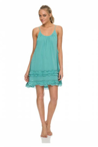 Clothing 1: Moss Resort Ruffle Hem Dress