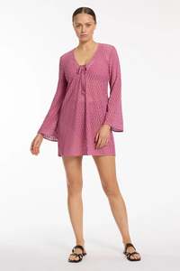 Jetset Stretch Lace Kaftan Mauve