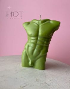 Large Male Body Candle green