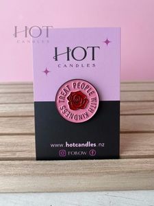Pins HOT Candles: Treat People With Kindness Enamel Lapel Pin