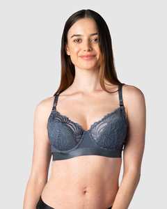Warrior Nursing Bras: Warrior Demi Nursing Bra - Slate