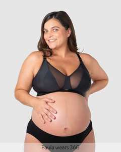 Best Selling Maternity Nursing Bras: Flawless Full Cup Plunge Nursing Bra - Black