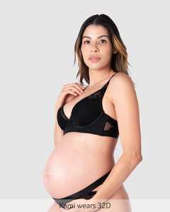 Goddess Plunge Lace Nursing Bra - Black