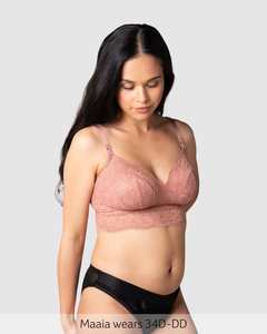 Wireless Maternity Nursing Bras: Heroine Multifit Nursing Bralette - Rose