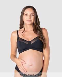 Wireless Maternity Nursing Bras: Lunar Eclipse Full Cup Nursing Bra - Black