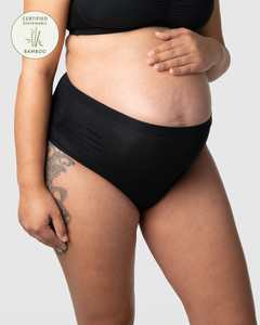 Serenity Bamboo Black Maternity Full Brief