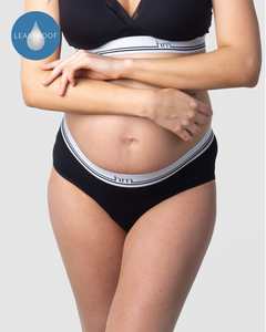 Icon Cotton Moderate Leakproof Hi Brief - Black