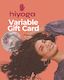 Variable yoga gift card