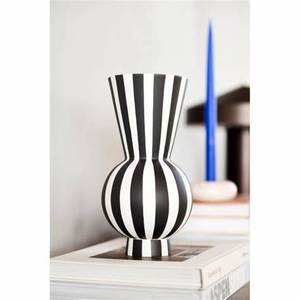 Toppu Vase Round | Black White