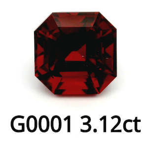 Gemstone: Red Garnet Octagon 3.12ct