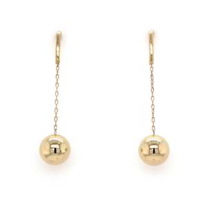 Chain & Ball Dangle Earrings