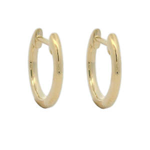 Coloured Stone Earrings: Polished Plain Huggie