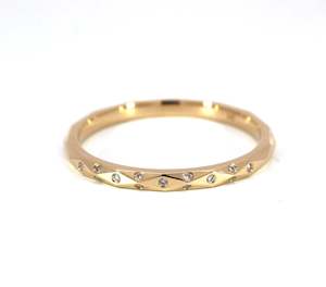 Diamond Rings: Faceted Diamond Band