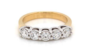 Diamond Rings: 5 Stone Ring 1.00ct TDW
