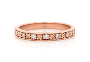 Diamond Rings: 8 Stone Floral Eternity Ring 0.19ct TDW