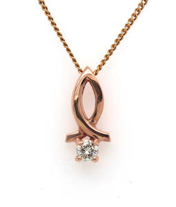 Diamond Pendants: Diamond Crossover Pendant