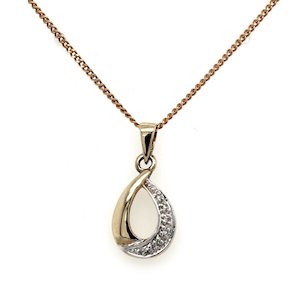 Diamond Pendants: Open Pear Shaped Pendant