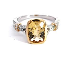 Coloured Stone Rings 1: Citrine & Diamond Dress Ring