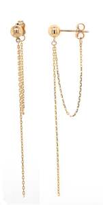 Sale: Ball Stud with Tassel Earrings