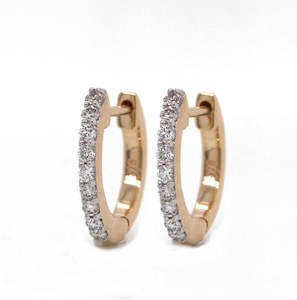 Diamond: Claw Set Huggies